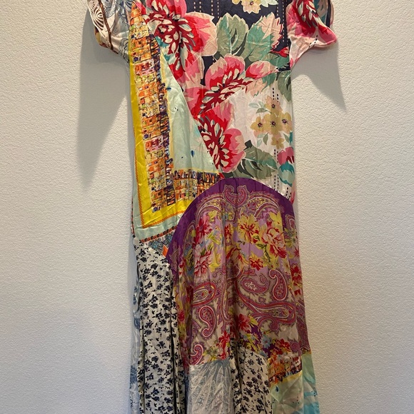 Johnny Was silk handkerchief maxi - SZ Small - Picture 3 of 5